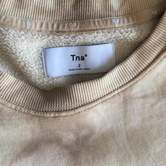 TNA Cozy Fleece Boyfriend Cropped Crew-Neck Sweatshirt - Picture 7 of 7